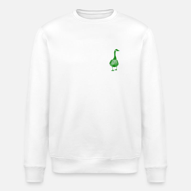 Laurel Goose - Stanley/Stella ROLLER Unisex Organic Sweatshirt - white