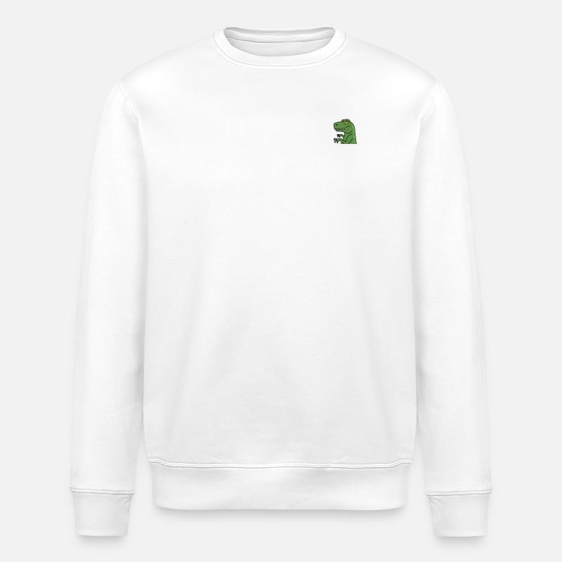 Dinosaure T-Rex - Sweat bio ROLLER Stanley/Stella Unisexe - blanc