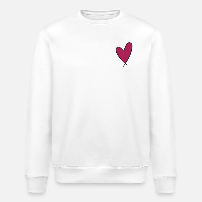 Herz - Stanley/Stella Unisex Bio-Sweatshirt ROLLER - Weiß