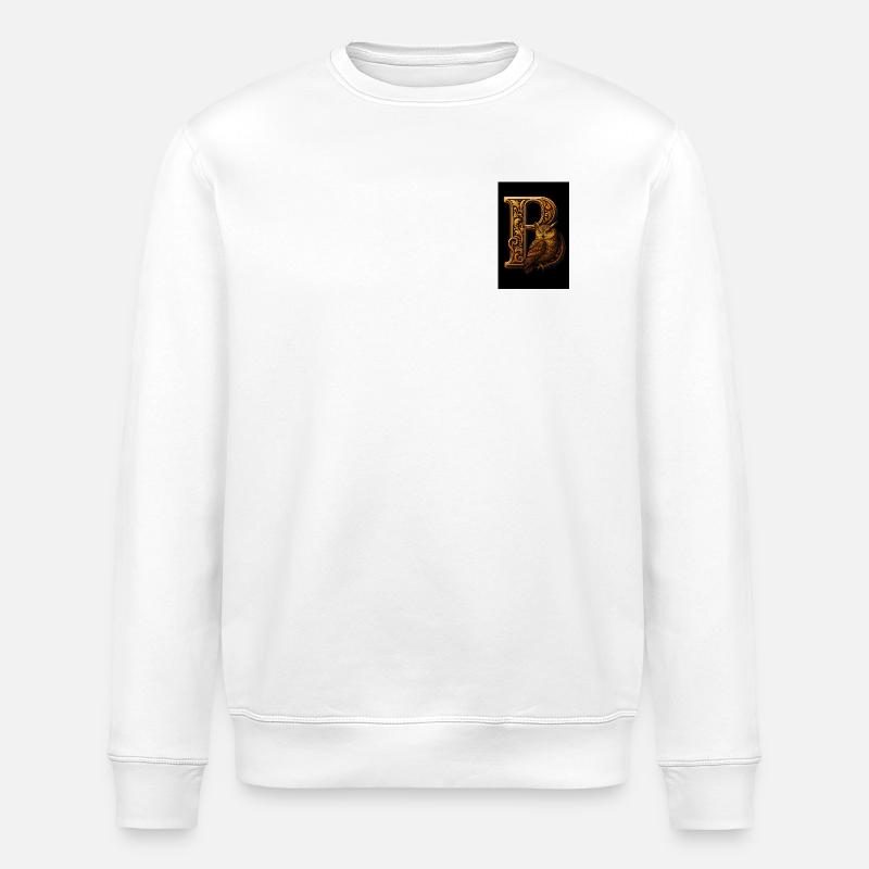 B - Magic Ornament with Owl - Stanley/Stella ROLLER Unisex Organic Sweatshirt - white