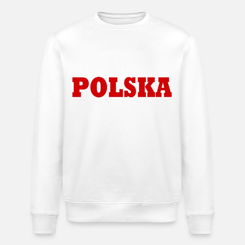 DRAPEAU POLOGNE POLOGNE - Sweat bio ROLLER Stanley/Stella Unisexe - blanc