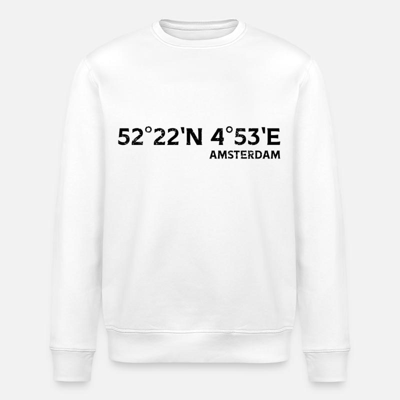 Coordonnées Amsterdam - Sweat bio ROLLER Stanley/Stella Unisexe - blanc