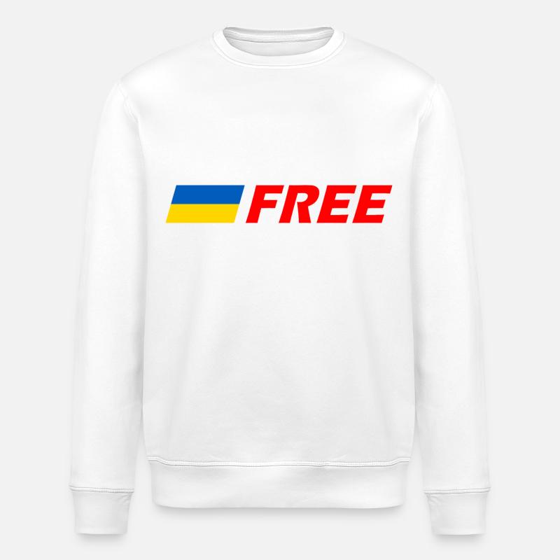 Ukraine - Stanley/Stella ROLLER Unisex Organic Sweatshirt - white