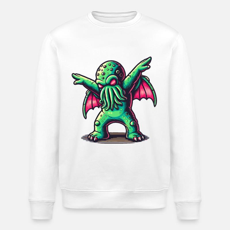 Drôle Dansant Cthulhu Tentacule Créature - Sweat bio ROLLER Stanley/Stella Unisexe - blanc
