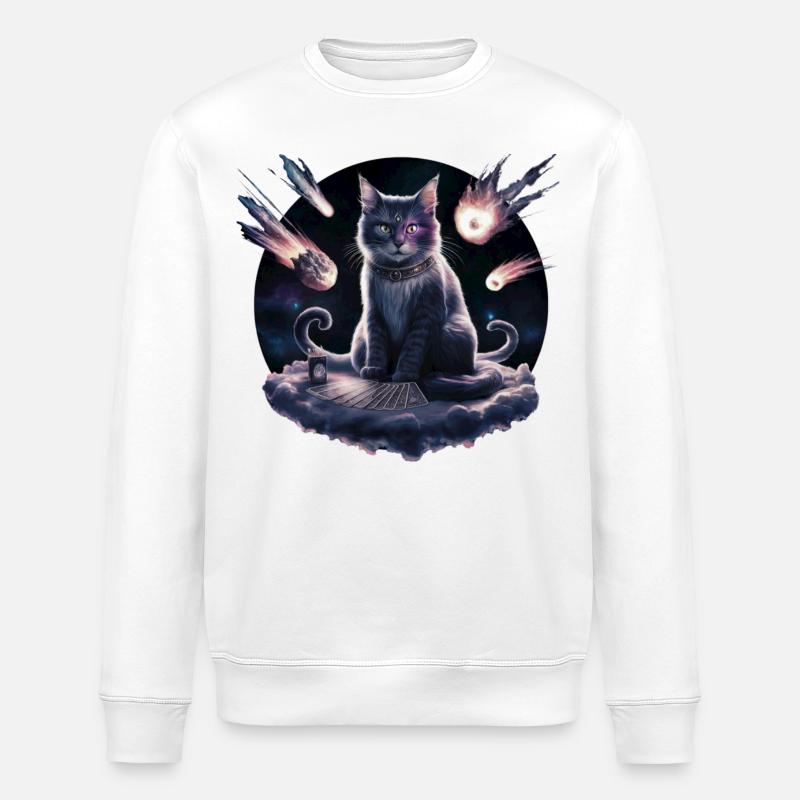 Kitku le clairvoyant - Sweat bio ROLLER Stanley/Stella Unisexe - blanc