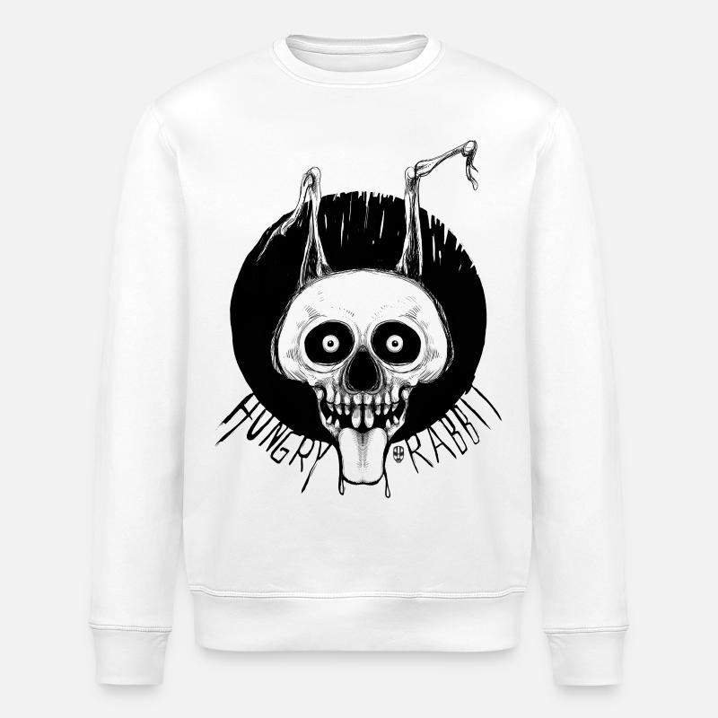 Hungriges Kaninchen - Stanley/Stella Unisex Bio-Sweatshirt ROLLER - Weiß