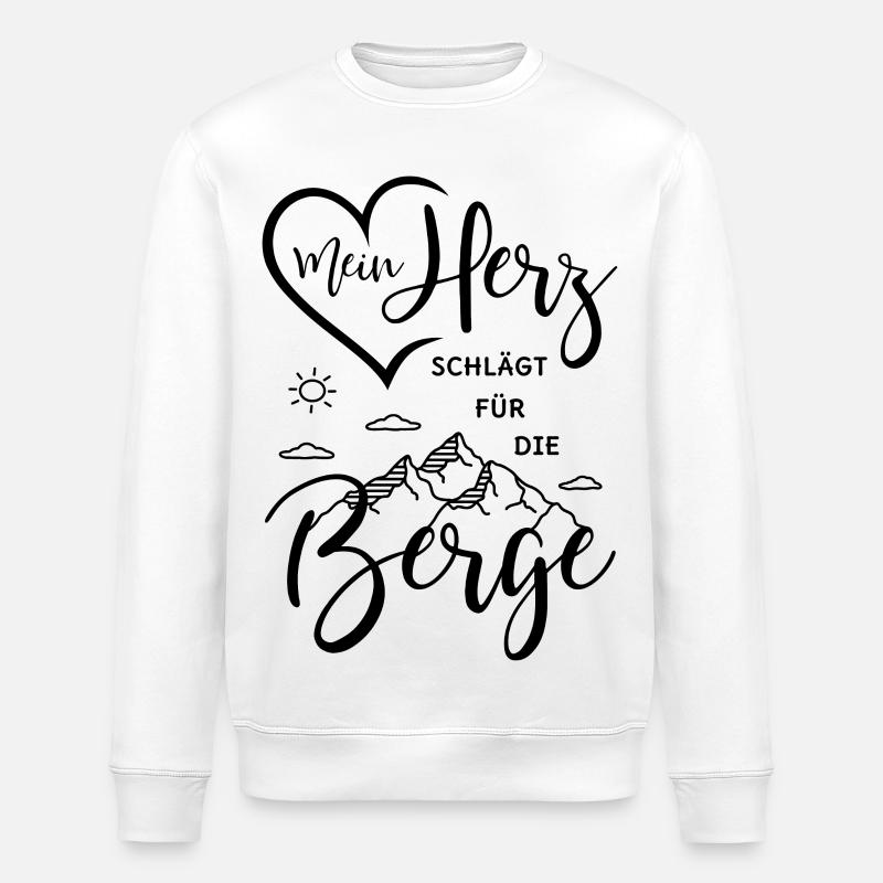 Berge - Stanley/Stella Unisex Bio-Sweatshirt ROLLER - Weiß