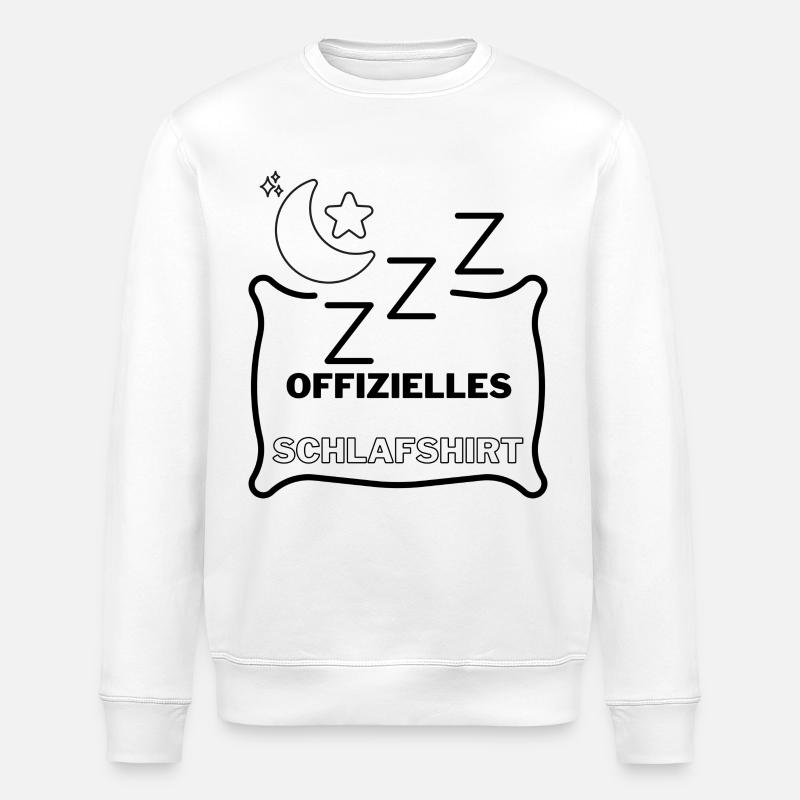 Mondstern Silhouette – Nachtzauber - Stanley/Stella Unisex Bio-Sweatshirt ROLLER - Weiß
