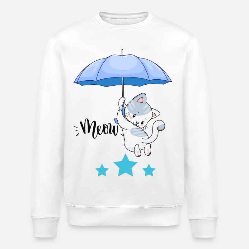 Meow - Stanley/Stella Unisex Bio-Sweatshirt ROLLER - Weiß