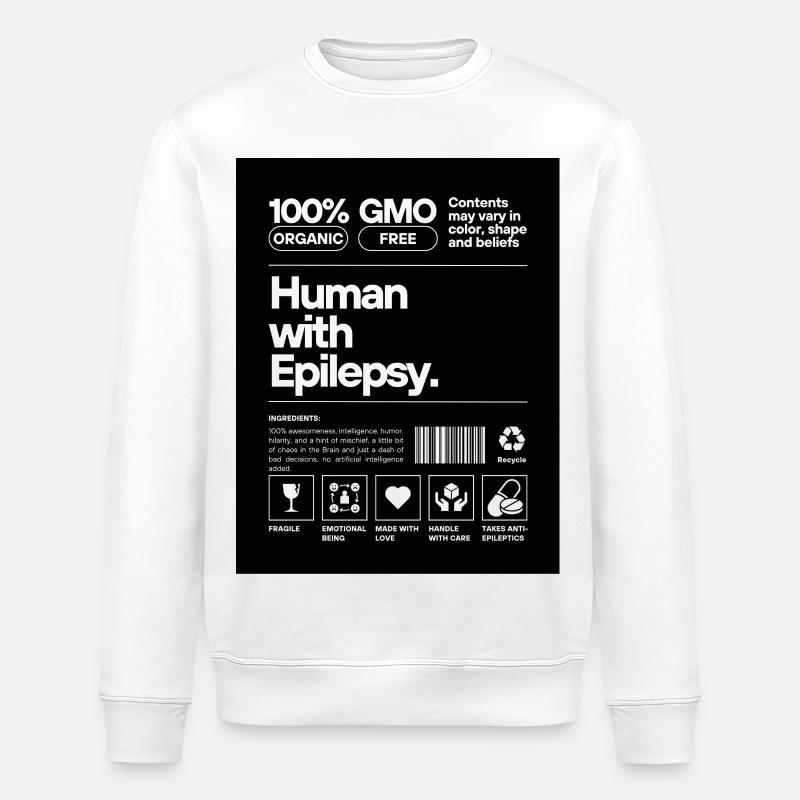 Human with Epilepsy - Stanley/Stella Unisex Bio-Sweatshirt ROLLER - Weiß