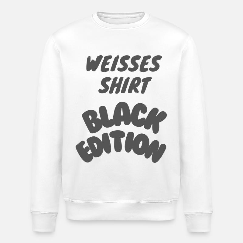 Weißes Shirt Black Edition - Stanley/Stella Unisex Bio-Sweatshirt ROLLER - Weiß