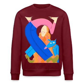 Verknotet mit dem Leben - Stanley/Stella Unisex Bio-Sweatshirt ROLLER - Weiß - Vorne - Nik (191cm)