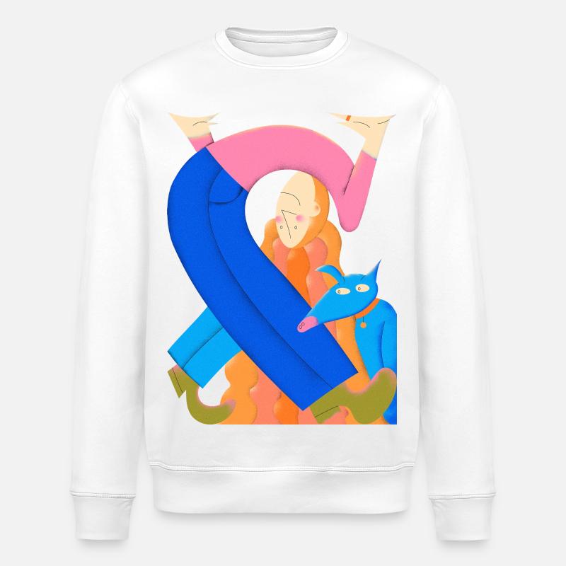 Noué de vie - Sweat bio ROLLER Stanley/Stella Unisexe - blanc