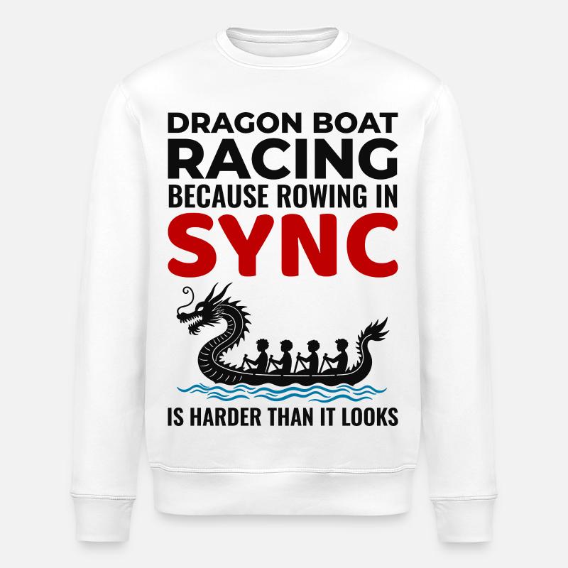 Synchronized Paddling Unity  - Stanley/Stella ROLLER Unisex Organic Sweatshirt - white