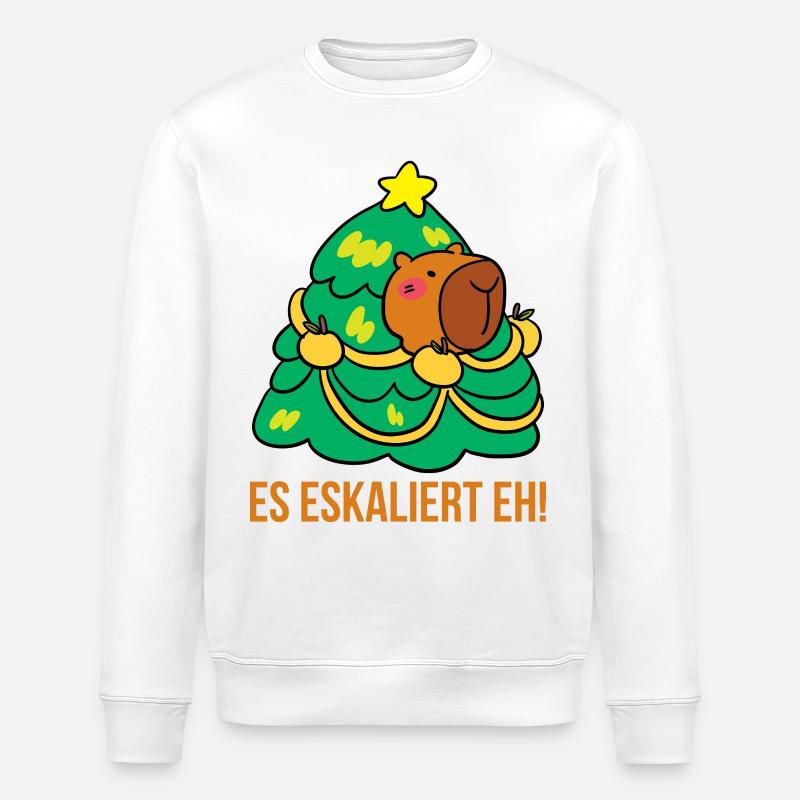 It's escalating anyway! - Stanley/Stella ROLLER Unisex Organic Sweatshirt - white