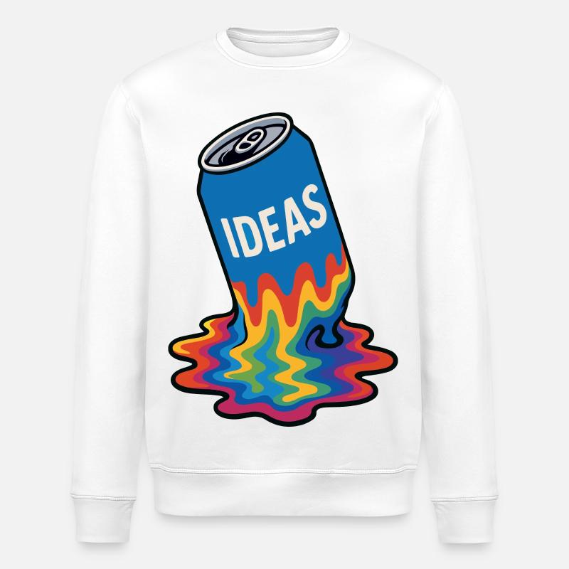 Ideen Schmelzende Regenbogendose - Stanley/Stella Unisex Bio-Sweatshirt ROLLER - Weiß