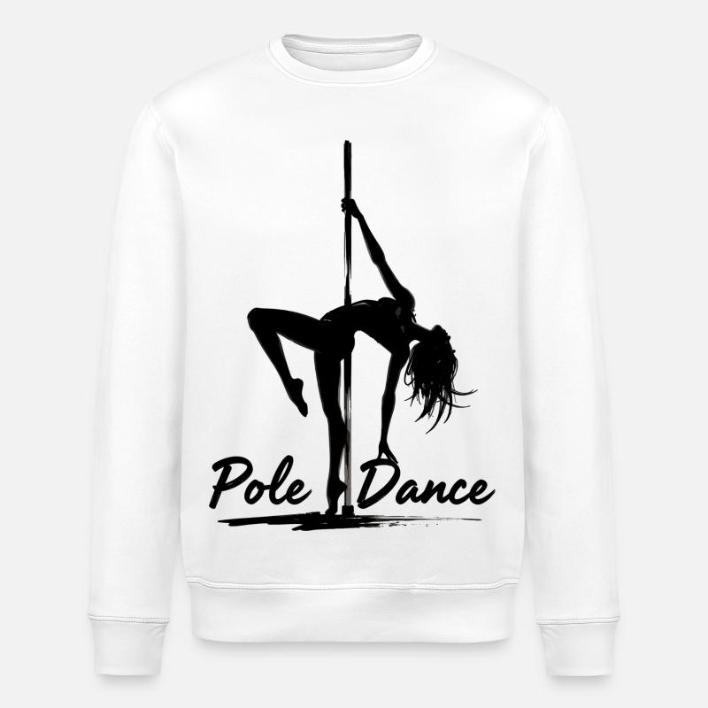 Pole Dance Poledancerin Silhouette Geschenk - Stanley/Stella Unisex Bio-Sweatshirt ROLLER - Weiß