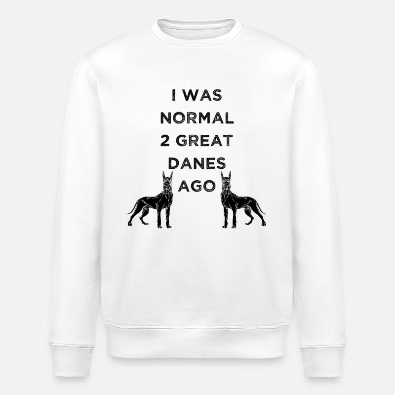 Hund Deutsche Dogge Geschenk - Stanley/Stella Unisex Bio-Sweatshirt ROLLER - Weiß