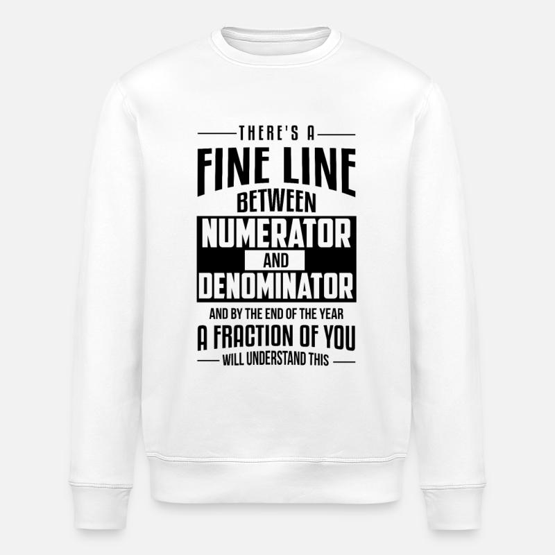 maths - Stanley/Stella ROLLER Unisex Organic Sweatshirt - white