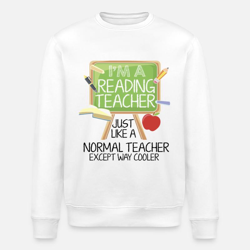 Professeur de lecture - Sweat bio ROLLER Stanley/Stella Unisexe - blanc