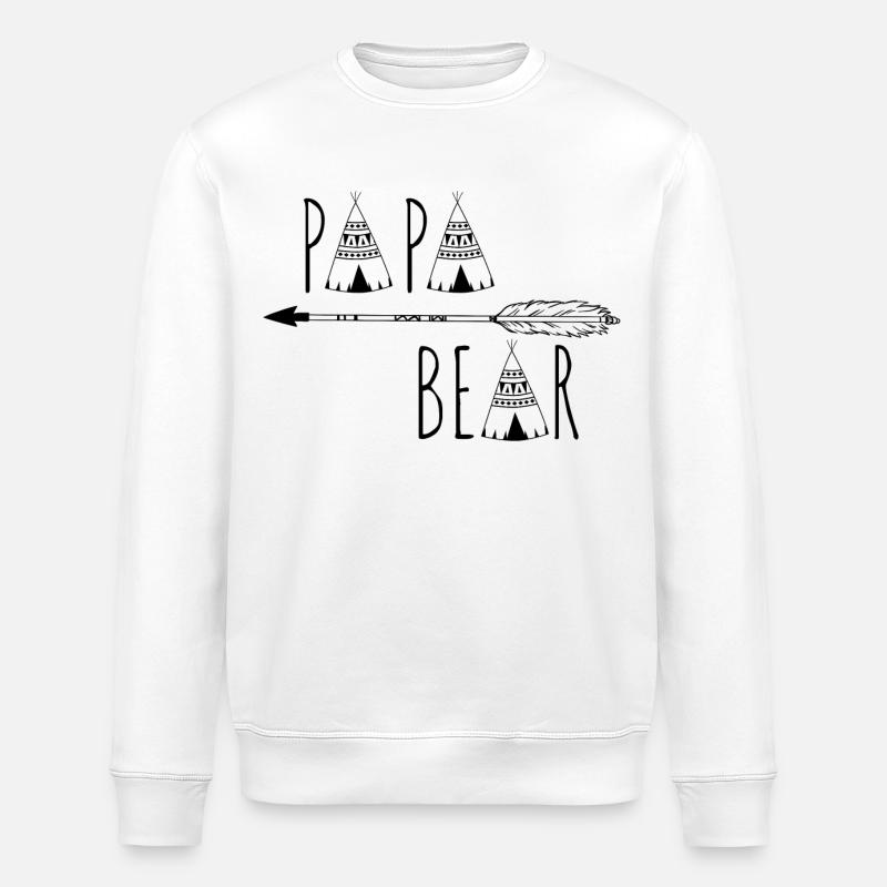 Daddy Bear - Stanley/Stella ROLLER Unisex Organic Sweatshirt - white