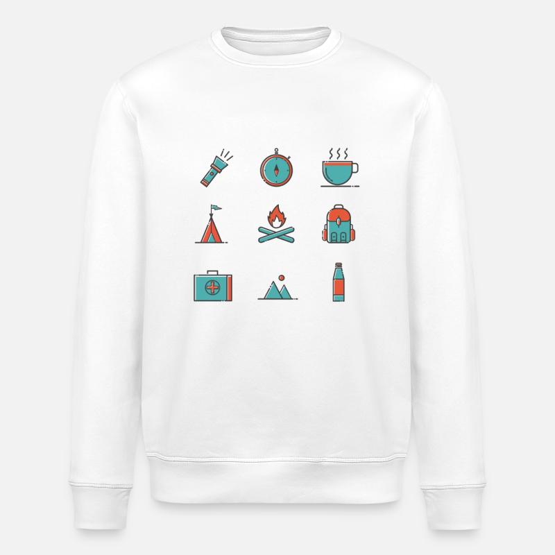 wanderlust - Stanley/Stella ROLLER Unisex Organic Sweatshirt - white