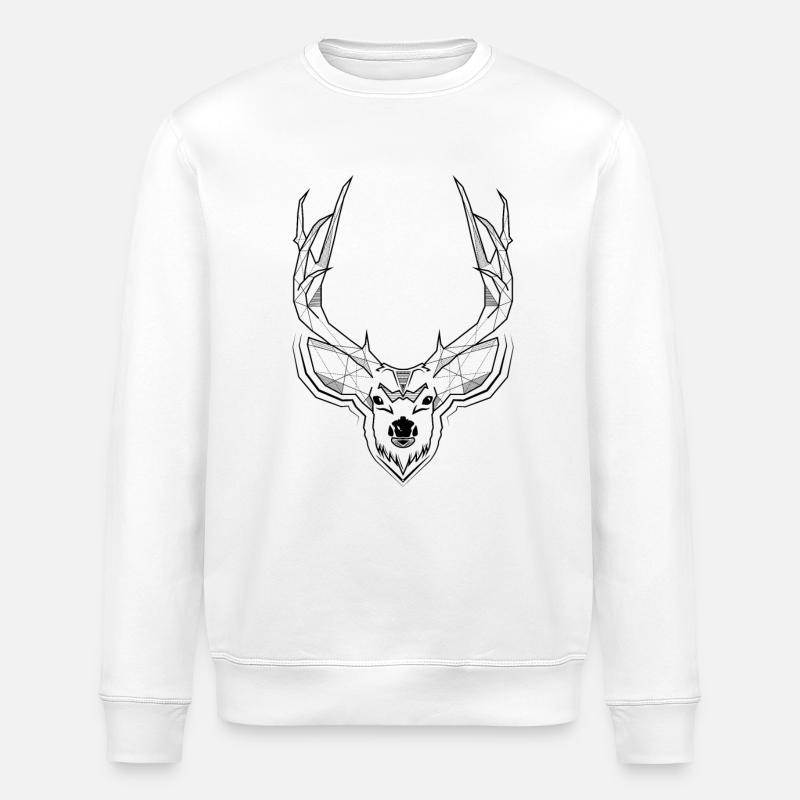 deer - Stanley/Stella ROLLER Unisex Organic Sweatshirt - white