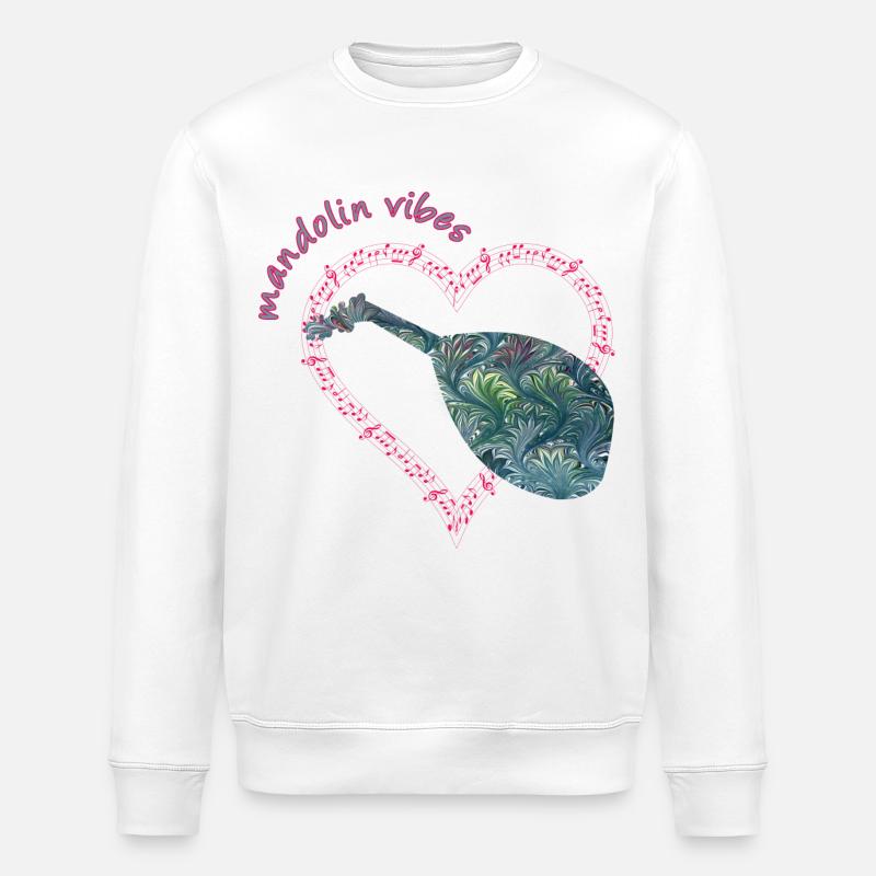 mandoline e 115 - Stanley/Stella ROLLER Unisex Organic Sweatshirt - white