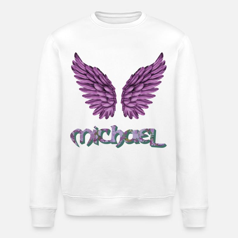 archangel michael e 230 - Stanley/Stella ROLLER Unisex Organic Sweatshirt - white