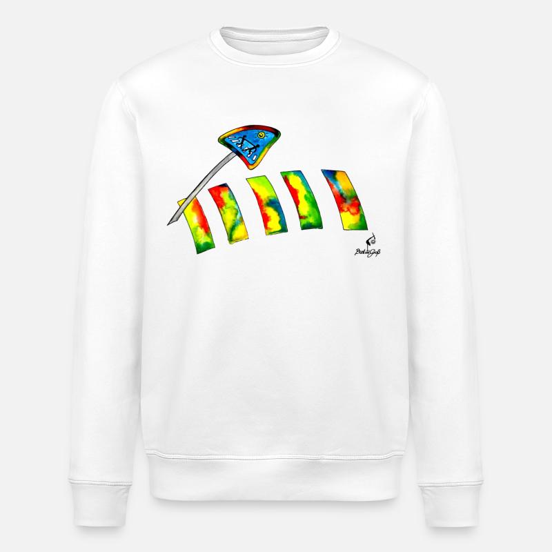 Zebrastreifen - Stanley/Stella Unisex Bio-Sweatshirt ROLLER - Weiß