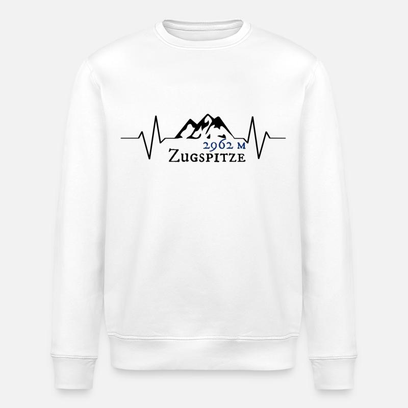 Höhe Zugspitze Souvenir - Stanley/Stella Unisex Bio-Sweatshirt ROLLER - Weiß