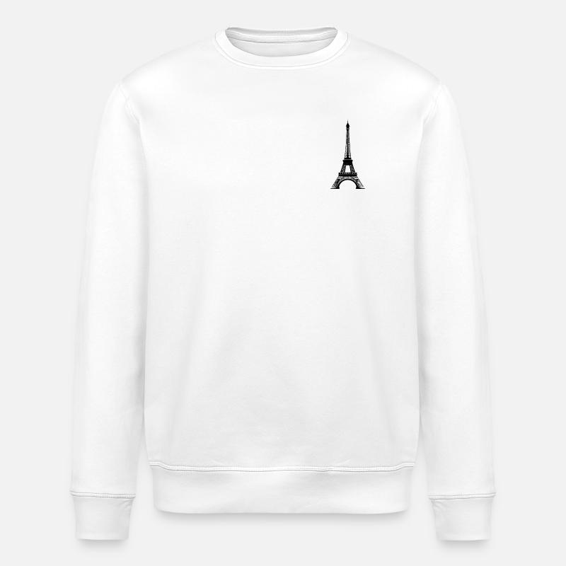 Tour Eiffel - Sweat bio ROLLER Stanley/Stella Unisexe - blanc