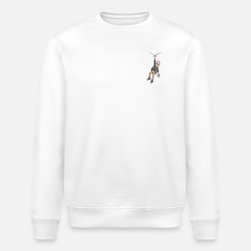 Fröhlicher Großvater Kaffee - Stanley/Stella Unisex Bio-Sweatshirt ROLLER - Weiß
