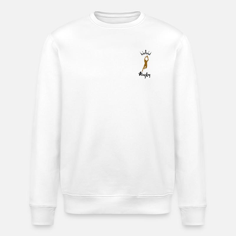 Silhouette dorée rugbyman  - Sweat bio ROLLER Stanley/Stella Unisexe - blanc