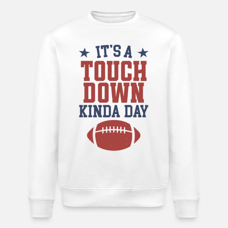 It's a touchdown kinda day - Stanley/Stella ROLLER Unisex Organic Sweatshirt - white