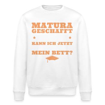 Matura bestanden 2024 Abschlussprüfung - Stanley/Stella Unisex Bio-Sweatshirt ROLLER - Weiß - Vorne - Nik (191cm)
