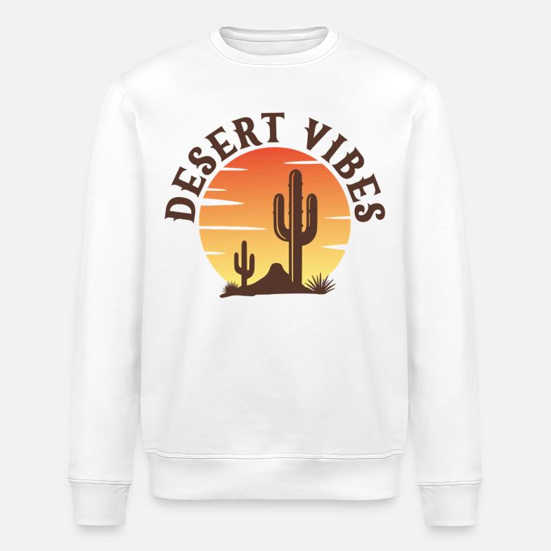 Wüsten-Vibes - Stanley/Stella Unisex Bio-Sweatshirt ROLLER - Weiß