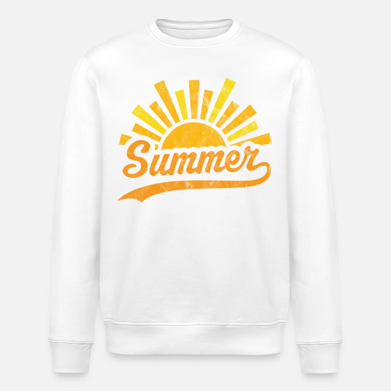 Soleil d’été - Sweat bio ROLLER Stanley/Stella Unisexe - blanc