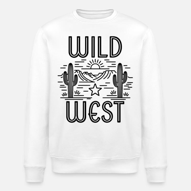 Wilder Westen - Stanley/Stella Unisex Bio-Sweatshirt ROLLER - Weiß