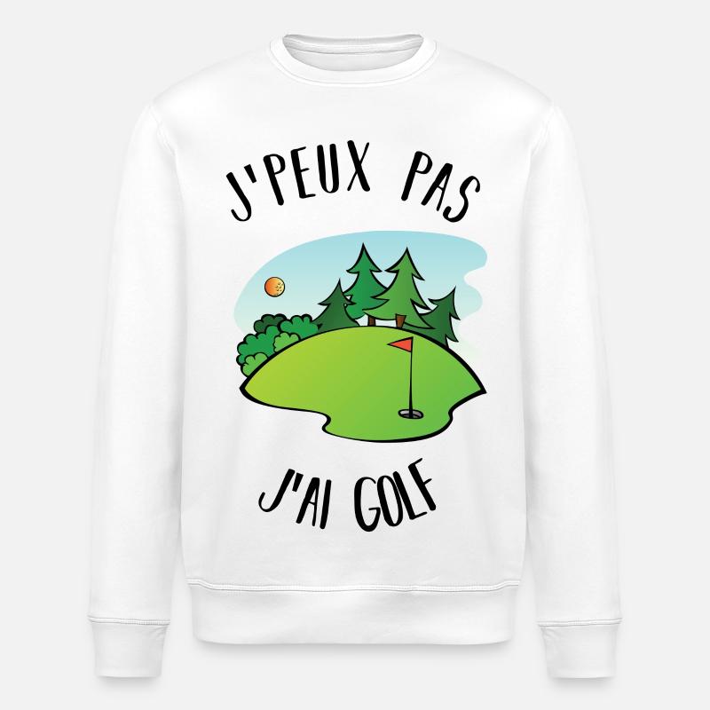 J'peux pas j'ai golf - Sweat bio ROLLER Stanley/Stella Unisexe - blanc