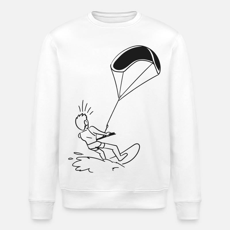 Kite Surfer / Kiter - Sweat bio ROLLER Stanley/Stella Unisexe - blanc