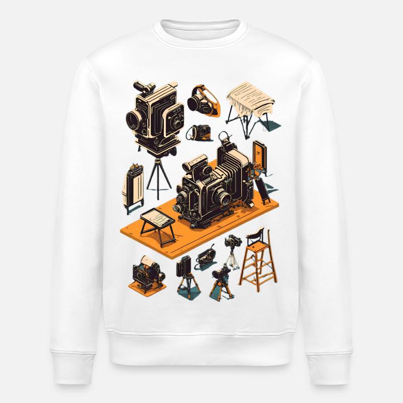 Fotokameras - Stanley/Stella Unisex Bio-Sweatshirt ROLLER - Weiß