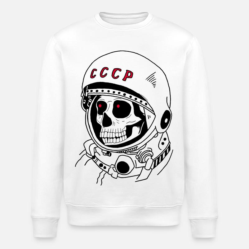 Crâne d'astronaute soviétique - Sweat bio ROLLER Stanley/Stella Unisexe - blanc
