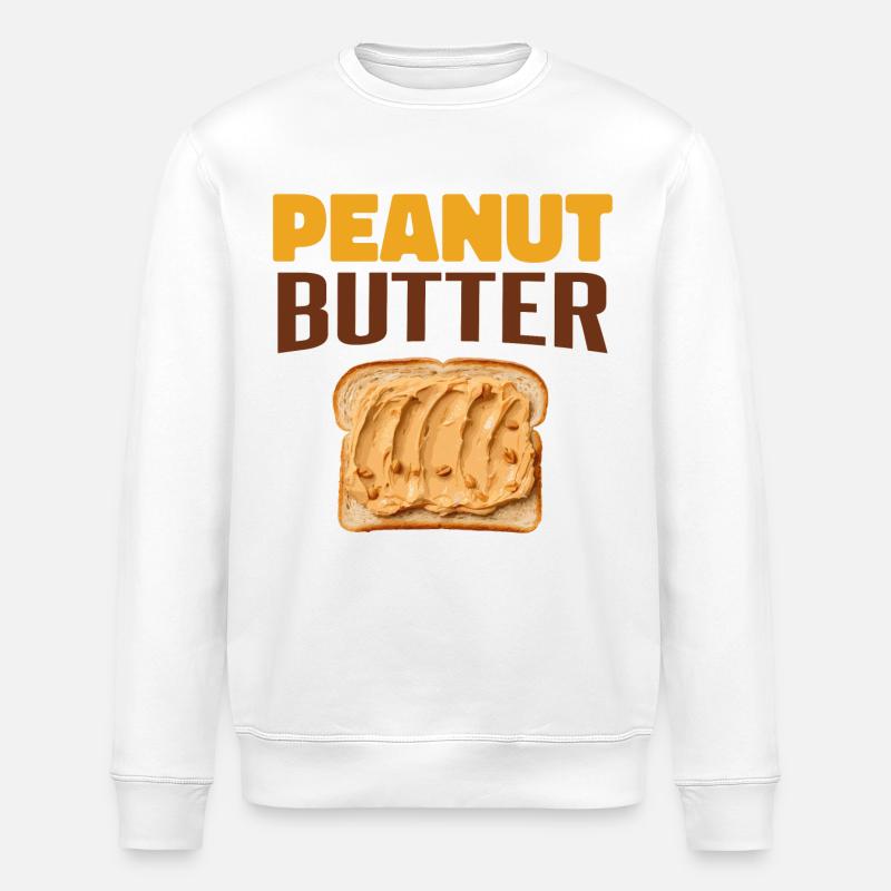Erdnussbutter - Stanley/Stella Unisex Bio-Sweatshirt ROLLER - Weiß