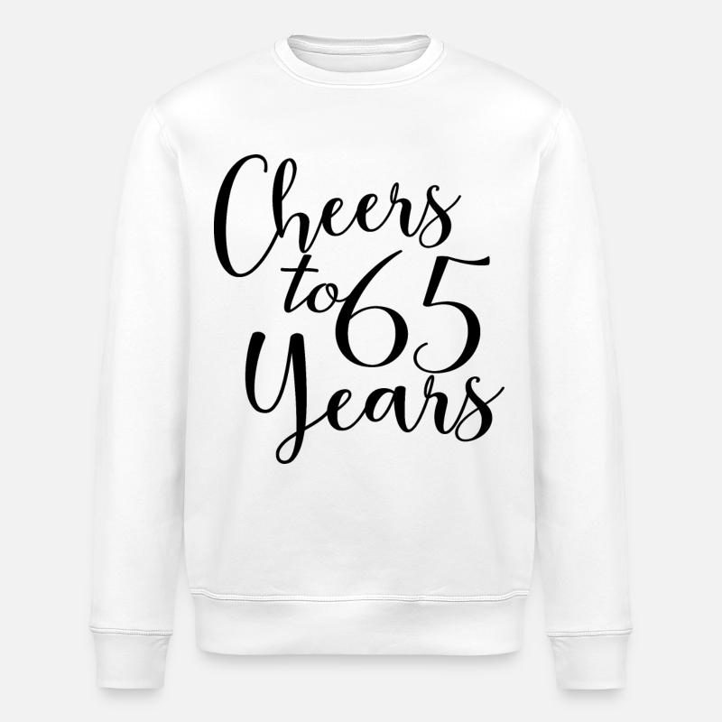 Vive 65 ans 65e anniversaire - Sweat bio ROLLER Stanley/Stella Unisexe - blanc