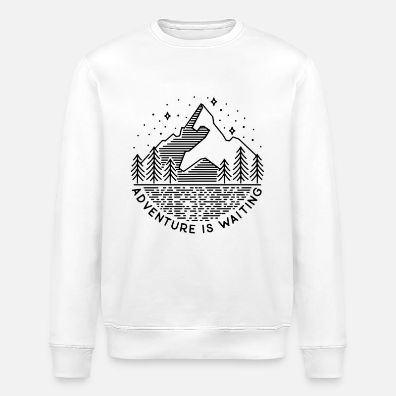 adventurousness - Stanley/Stella ROLLER Unisex Organic Sweatshirt - white