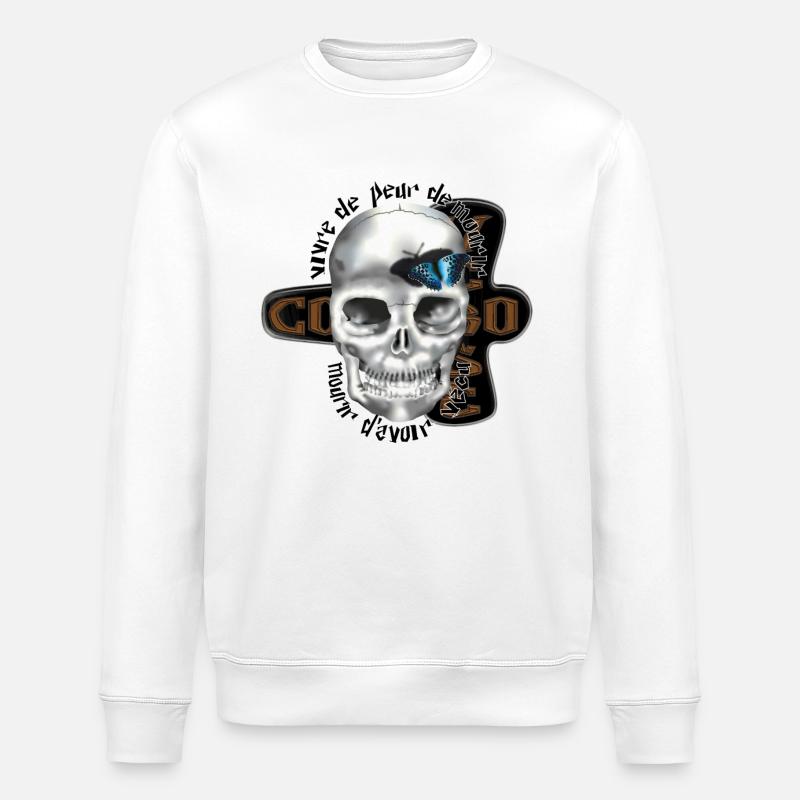 crane papillon bleu controverse - Sweat bio ROLLER Stanley/Stella Unisexe - blanc