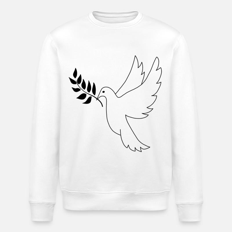 Friedenstaube - Stanley/Stella Unisex Bio-Sweatshirt ROLLER - Weiß