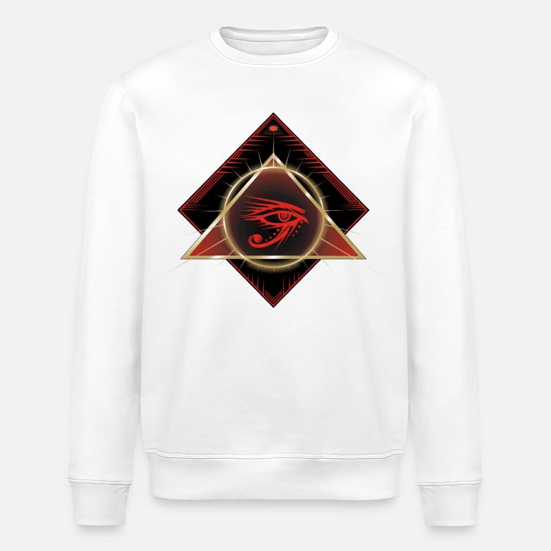 Horus Eye Égypte - Sweat bio ROLLER Stanley/Stella Unisexe - blanc