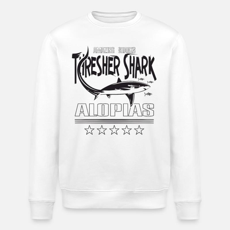 Requin-renard, requin-renard, Alopias, plongée - Sweat bio ROLLER Stanley/Stella Unisexe - blanc